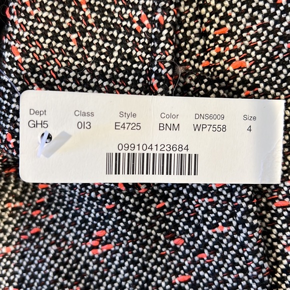 NWT JCREW JACKET BLAZER LINED SZ 4 Gray White Pink spots - Picture 8 of 8